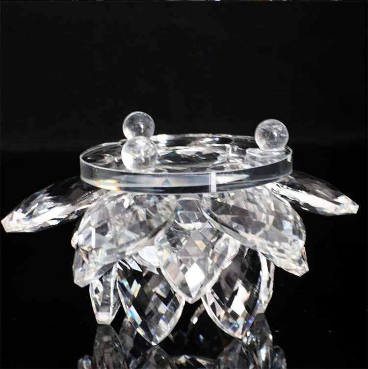 80Mm Quarz Kristalle Lotusblume Handwerk Glas Fengshui Ornamente Heilende Kristalle Zuhause Party Wicca Dekor Yoga Geschenke Souvenir