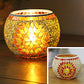Frendorf Europäischer Retro Glas Mosaik Teelichthalter