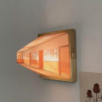 3D Brillenfreie Galerie Optische Täuschung Wandlampe & Nachtlicht