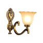 Frendorf | Bell Schlafzimmer Oben Wandmontierte Lampe Antik Froste Glas 1/2-Licht Messing Wandlampe Zubehör