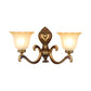 Frendorf | Bell Schlafzimmer Oben Wandmontierte Lampe Antik Froste Glas 1/2-Licht Messing Wandlampe Zubehör
