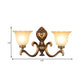 Frendorf | Bell Schlafzimmer Oben Wandmontierte Lampe Antik Froste Glas 1/2-Licht Messing Wandlampe Zubehör