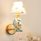 Frendorf | Barrel Metalen Wandlamp Kinderen Enkele Licht Roze/Blauw Muur Bevestigde Verlichting met Cartoon Pony Basis