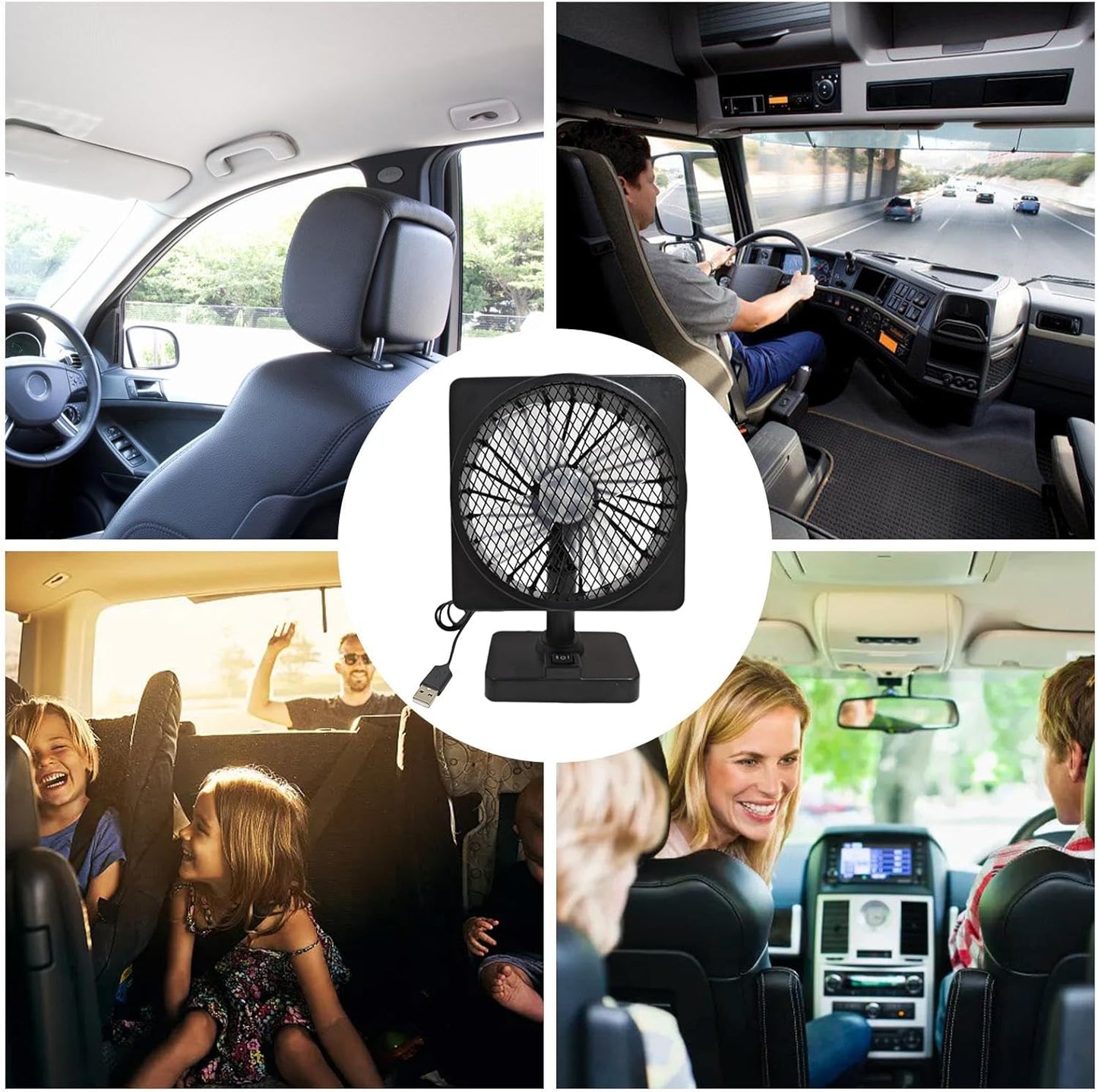 Frendorf | 12V USB Luftzirkulator Auto Klimaanlagen Kühler Ventilator mit 360° Rotation (1+1 KOSTENLOS) – Aurovent