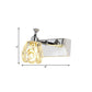 Frendorf | Chrom 1/2/3-Licht Vanity Light Fixture Minimal Faceted Crystal Flower Wandlamp in Warm/Weiß Licht