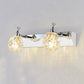 Frendorf | Chrom 1/2/3-Licht Vanity Light Fixture Minimal Faceted Crystal Flower Wandlamp in Warm/Weiß Licht