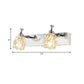 Frendorf | Chrom 1/2/3-Licht Vanity Light Fixture Minimal Faceted Crystal Flower Wandlamp in Warm/Weiß Licht