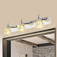 Frendorf | Chrom 1/2/3-Licht Vanity Light Fixture Minimal Faceted Crystal Flower Wandlamp in Warm/Weiß Licht