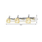 Frendorf | Chrom 1/2/3-Licht Vanity Light Fixture Minimal Faceted Crystal Flower Wandlamp in Warm/Weiß Licht