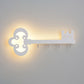 Frendorf | Schlüssel Schlafzimmer Wandleuchte Lampe Metall Led Cartoon Wandmontierte Beleuchtung in Schwarz/Weiß/Rosa mit Haken