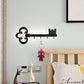 Frendorf | Schlüssel Schlafzimmer Wandleuchte Lampe Metall Led Cartoon Wandmontierte Beleuchtung in Schwarz/Weiß/Rosa mit Haken