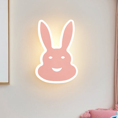 Frendorf | Macaroon Konijn/Vish Wall Lamp Iron Kinderkamer LED Wandlamp Verlichtingsarmatuur in Wit/Roze/Blauw