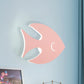 Frendorf | Macaroon Konijn/Vish Wall Lamp Iron Kinderkamer LED Wandlamp Verlichtingsarmatuur in Wit/Roze/Blauw