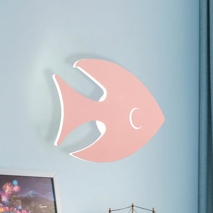 Frendorf | Macaroon Konijn/Vish Wall Lamp Iron Kinderkamer LED Wandlamp Verlichtingsarmatuur in Wit/Roze/Blauw