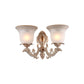 Frendorf | Metalen Beige Wandverlichting Fixture Curvy Arm 1/2-Licht Antieke Wandlamp met Bel Witte Glazen Schaduw