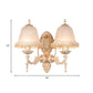 1/2 Lichter Glocken Wandleuchte Lampe Klassisch Beige Mattglas Wandmontierte Lichtarmatur für das Wohnzimmer