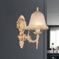 1/2 Lichter Glocken Wandleuchte Lampe Klassisch Beige Mattglas Wandmontierte Lichtarmatur für das Wohnzimmer