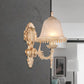 1/2 Lichter Glocken Wandleuchte Lampe Klassisch Beige Mattglas Wandmontierte Lichtarmatur für das Wohnzimmer