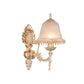 1/2 Lichter Glocken Wandleuchte Lampe Klassisch Beige Mattglas Wandmontierte Lichtarmatur für das Wohnzimmer