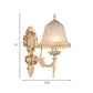 1/2 Lichter Glocken Wandleuchte Lampe Klassisch Beige Mattglas Wandmontierte Lichtarmatur für das Wohnzimmer