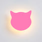 Frendorf | Kat Kop Mini Wandlamp Cartoon Houten Kleuterschool LED Opbouw Wandlamp in Roze/Blauw/Geel