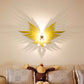 Frendorf | Houten Gegraveerde Adelaars Wandlamp Nordic Enkel Beige/Goud/Koffie Wandlamp Verlichting voor Zitkamer