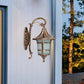 Frendorf | Metaal Zwart/Koffie/Bronze Wandlamp S-vormige Arm 1 Licht Lodge Stijl Wandlamp met Witte Glazen Schaduw