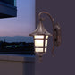 Frendorf | Metaal Zwart/Koffie/Bronze Wandlamp S-vormige Arm 1 Licht Lodge Stijl Wandlamp met Witte Glazen Schaduw