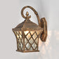 Frendorf | 1 Glühbirne Vogelkäfig Wandbeleuchtung Ideen Rustikaler Bronze-Finish Klare Wellen-Glas Wandmontierte Lampe