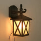 Frendorf | 1-Head Frosted Glass Wandlamp Verlichting Traditionele Donker Koffie Lantaarn Buiten Wandlamp Fixture