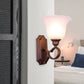 Frendorf | 1/2-Licht Elfenbein Glas Wandleuchte Retro Kaffee Blüte Wohnzimmer Wandmontierte Leuchte