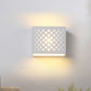 Frendorf | Weiße Laser-Cut Boxform Wandlicht Sconces Modernismus 1 Kopf Gips LED Wandlampe