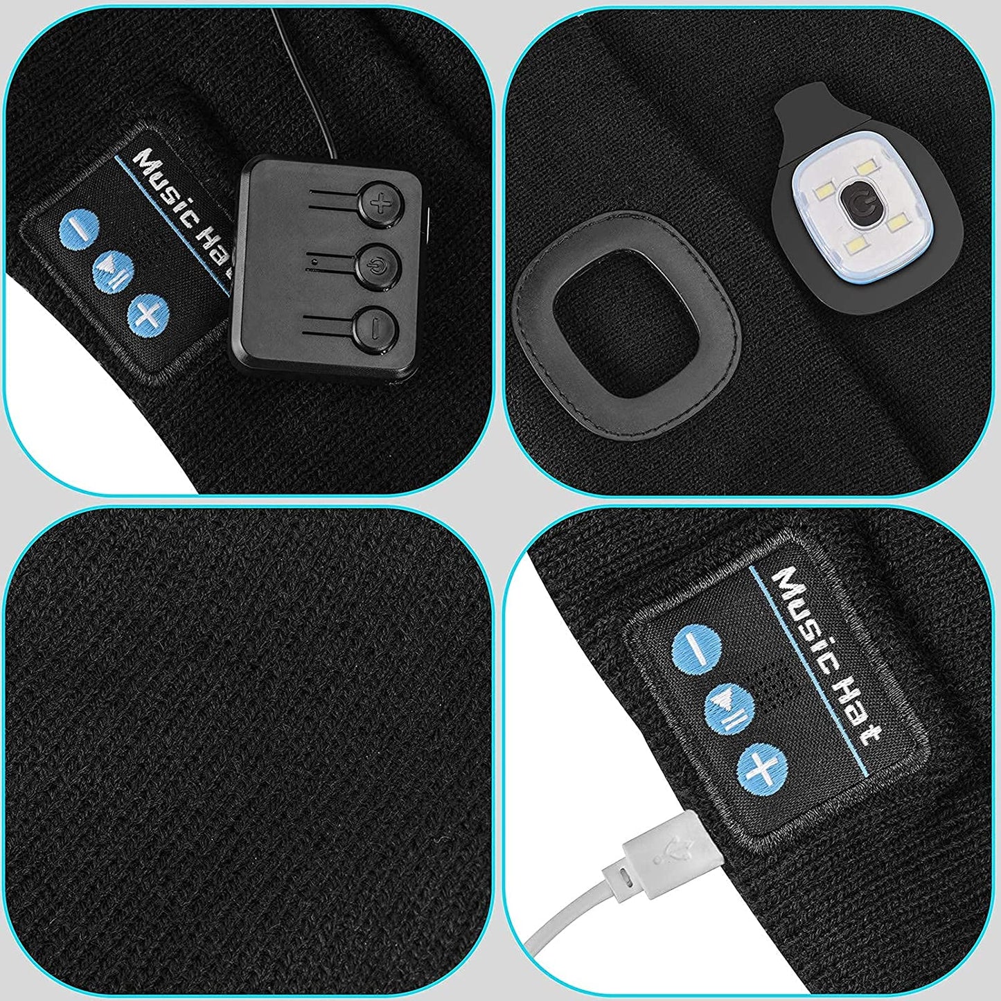 Frendorf | Bluetooth Beanie Mütze Licht Drahtlose Kopfhörer