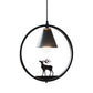 Eisen Kegel Schirm Pendelleuchte Nordic 1 Glühbirne Schwarz/Weiß Hängelampe mit Papier Schnitt Dekoration