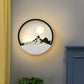Metall Runde Wandbeleuchtung Idee Modernistisch LED Schwarze Wandlampe Wandleuchte mit Reh und Mädchen/Adler/Windmühle Design