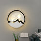 Metall Runde Wandbeleuchtung Idee Modernistisch LED Schwarze Wandlampe Wandleuchte mit Reh und Mädchen/Adler/Windmühle Design