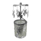 Frendorf | Halloween Iron Spider Runde Glas Kerzenhalter – Gothic Teelicht Laterne – Haunted House Tischdeko – Spooky Metall Spinnennetz Kerzenständer – Horror-Themen Halloween Dekoration