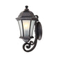 Frendorf | Frosted Glass Zwarte Wandlamp Lanternvorm 1 Kop Traditionele Wandlamp