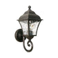 Frendorf | 1-Pear Wall Lighting Fixture Country House Garden Wall Light with Lantern Clear Glass-Dimpled Shade in Dark Coffee