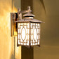 Frendorf | 1 Kop Frosted Glass Wandverlichting Rustiek Zwart/Bronzen Lantaarnvormige Binnenplaats Wandlamp