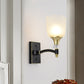 Frendorf | Farmhouse Scalloped Floral Wandverlichting 1/2 Koppen Opal Glas Muurmontage Lamp in Zwart en Goud