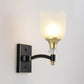Frendorf | Farmhouse Scalloped Floral Wandverlichting 1/2 Koppen Opal Glas Muurmontage Lamp in Zwart en Goud