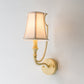 Frendorf | 1/2-Bulb Wandverlichting Ideeën Rustieke Geplankte Bel Stof Wandlamp in Beige/Verouderd Zilver met Kristallen Druppel