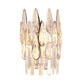 Frendorf | 2 Lichter Tropfen Wandleuchte Sconce Einfachheit Gold Finish Klare Kristall Wandlampe mit Halbkreis-Design