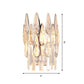 Frendorf | 2 Lichter Tropfen Wandleuchte Sconce Einfachheit Gold Finish Klare Kristall Wandlampe mit Halbkreis-Design