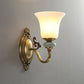 Frendorf | 1/2-Birne Frosted Glas Wandmontage Lampe Vintage Messing Finish Glocke Nachttisch Oben Wandbeleuchtungs Idee