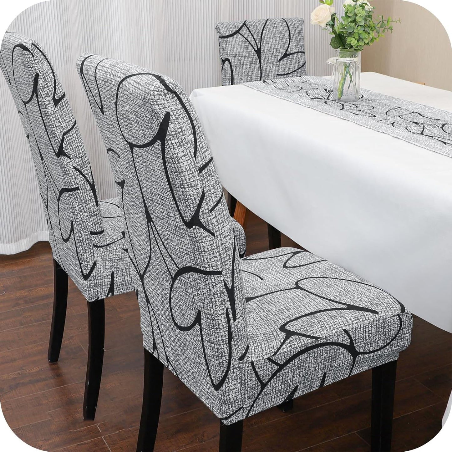 Dehnbare Stuhlhusse, Bedruckte Dehnbare Esszimmer-Stuhlhusse