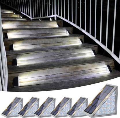 Wasserdichte Solar LED Treppenbeleuchtung - Außenbeleuchtung für Treppen, Wege und Terrassen