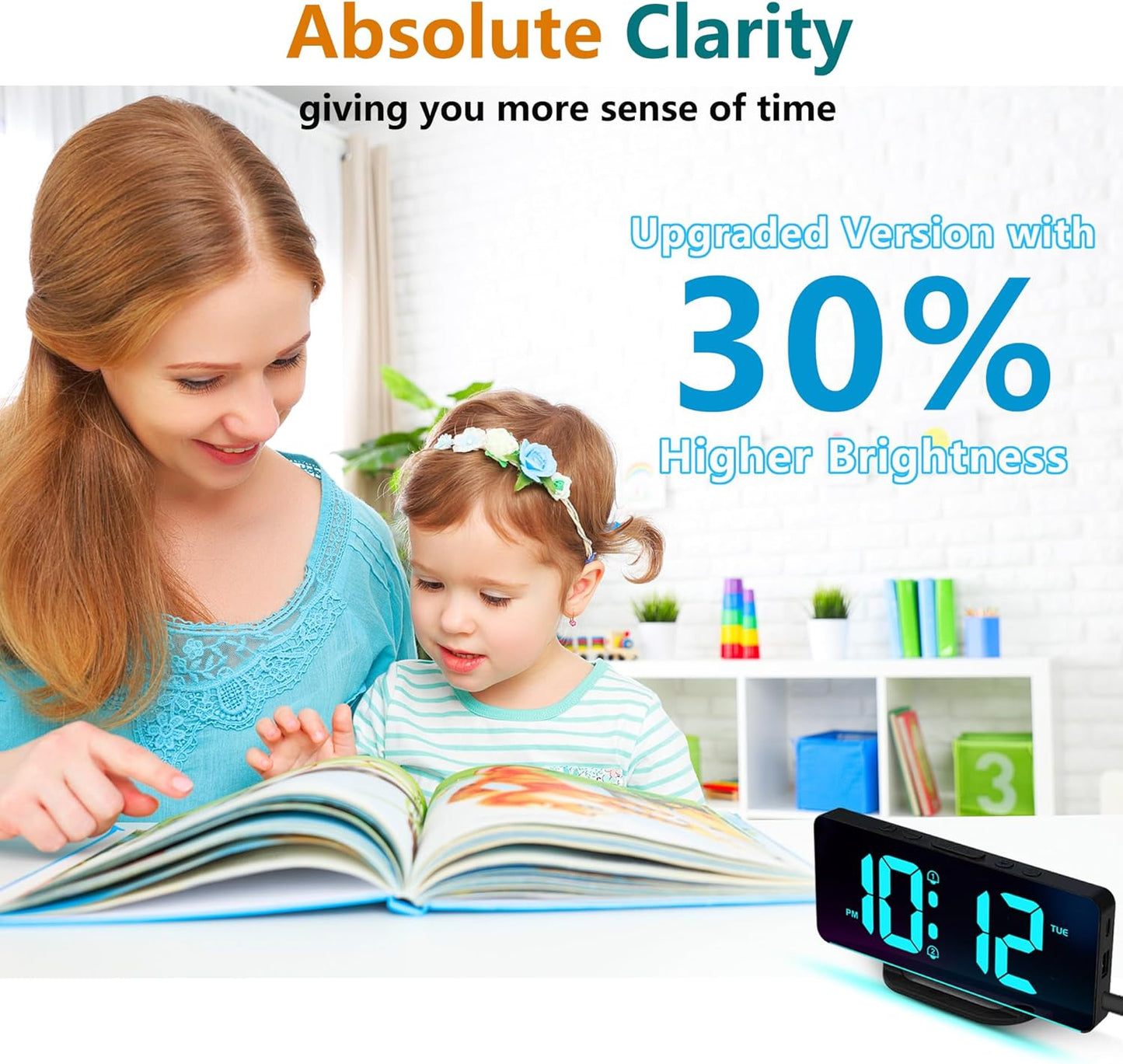 Frendorf | 11,5-Zoll Digitaler Kalender Tagesuhr mit 19 Erinnerungen – Claryon