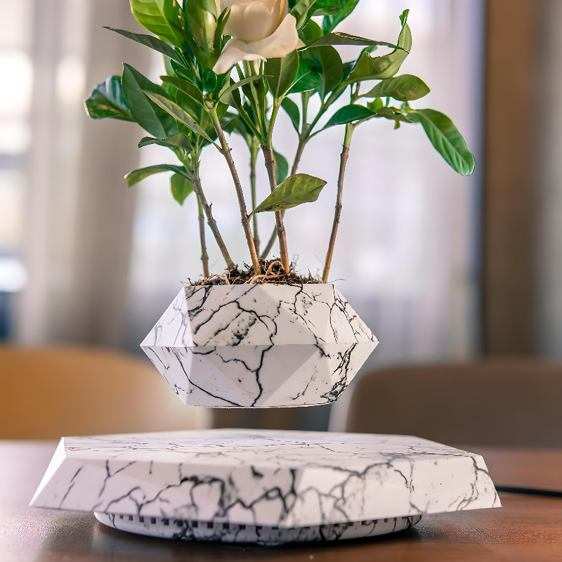 Frendorf | LeviPot Schwebender Blumentopf | Elegantes Design | Magnetisches Pflanzgefäß | Deko für Zuhause